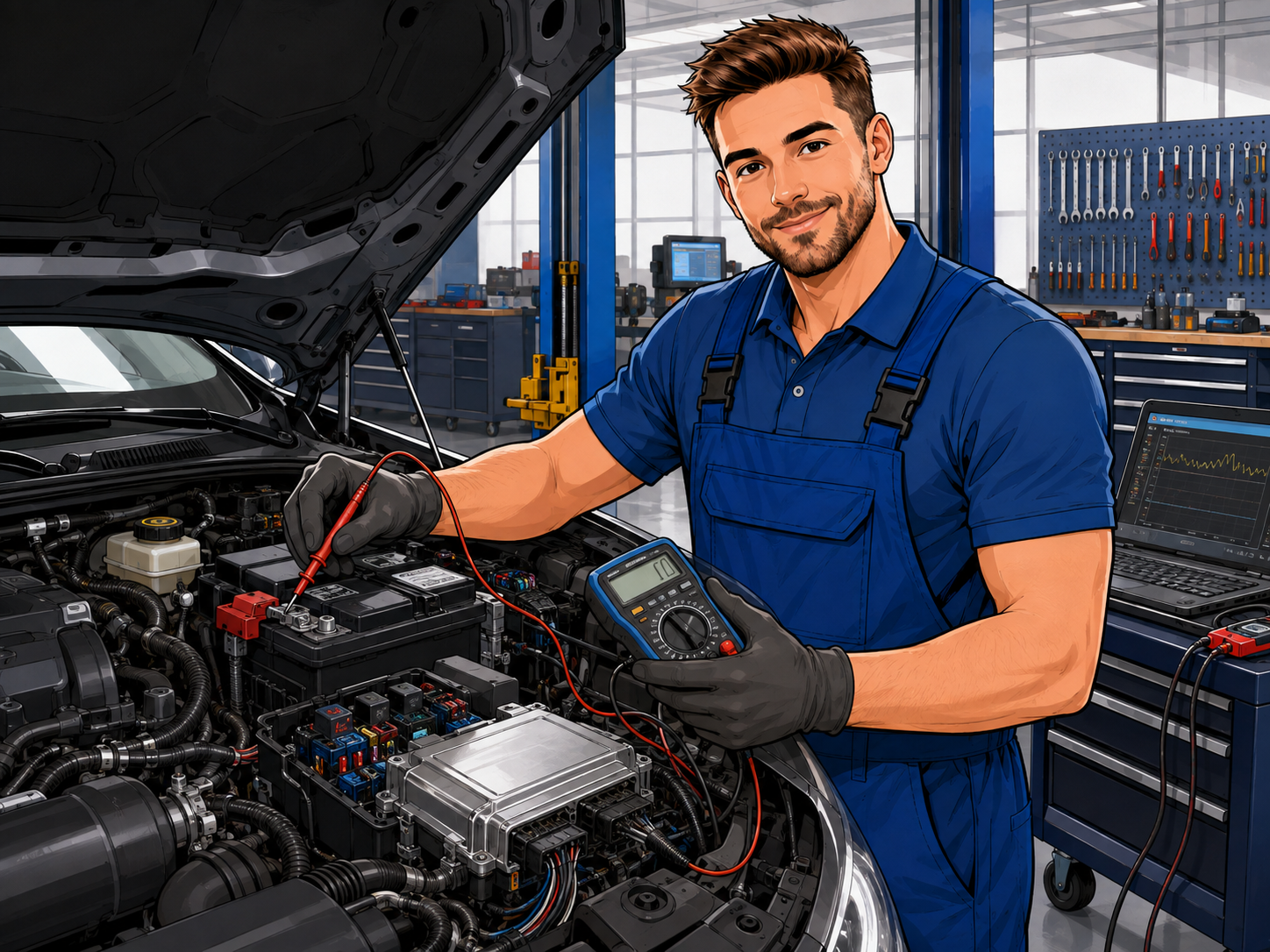 Elektrik-Diagnose am Fahrzeug